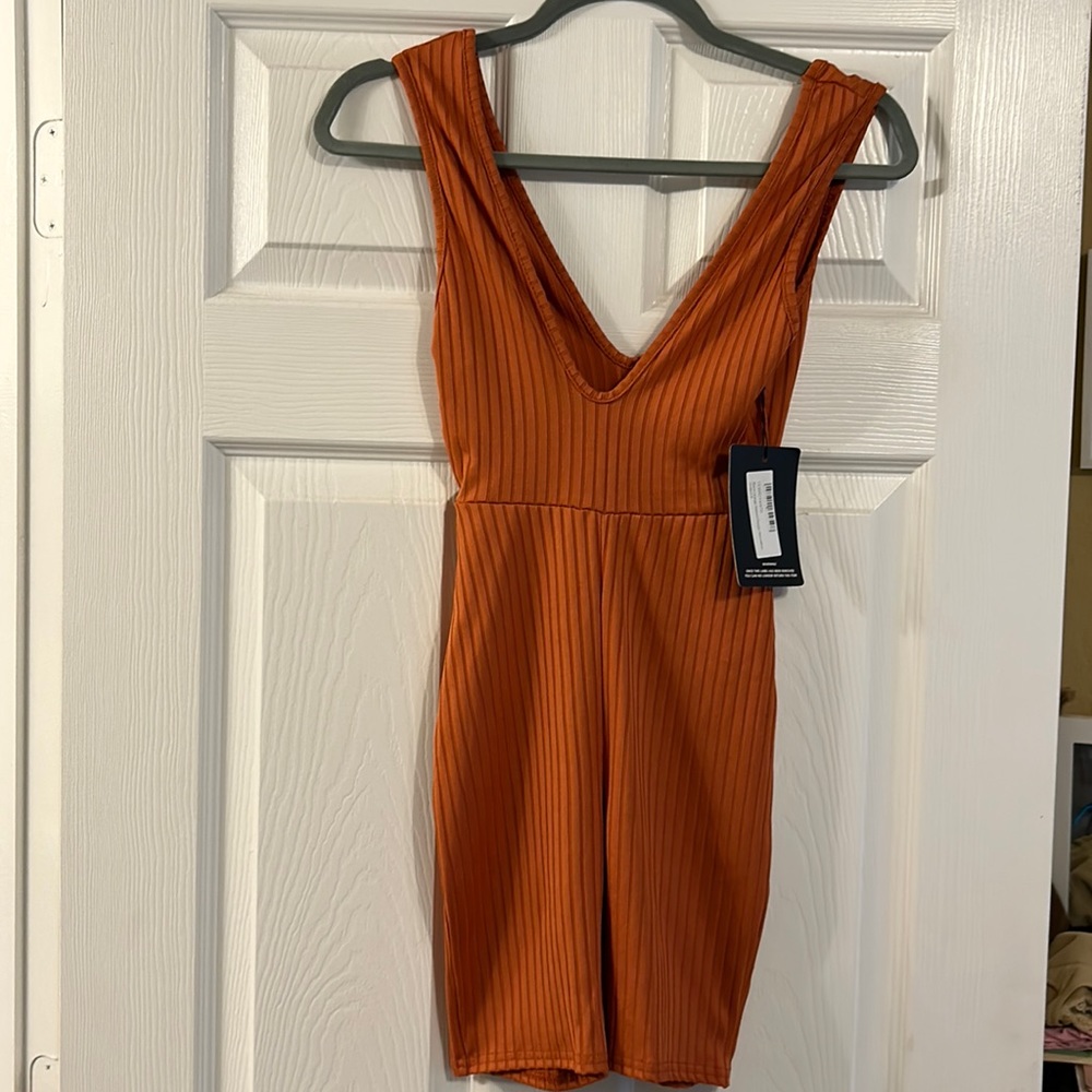 Burnt orange romper